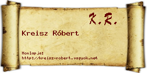 Kreisz Róbert névjegykártya